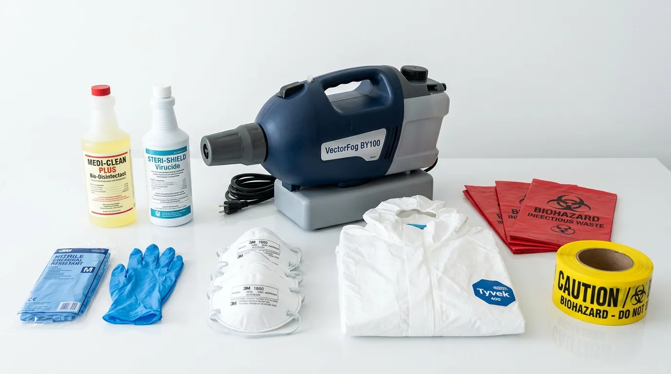 Professional biohazard remediation crew working in Goose Creek